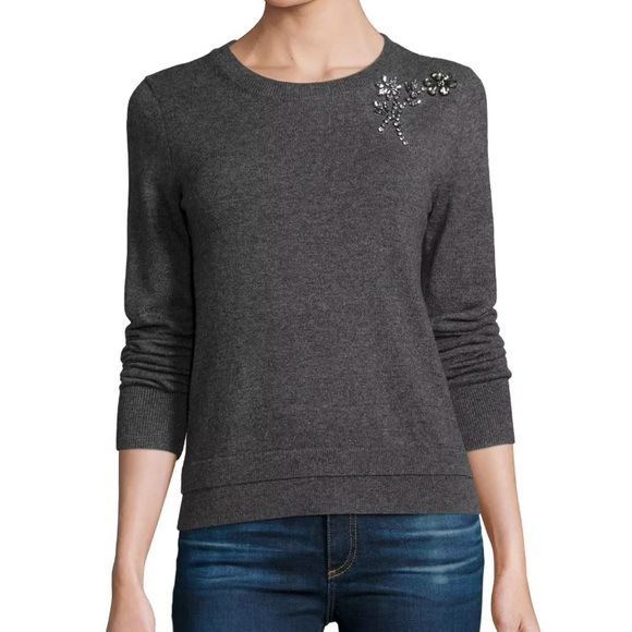 Kate Spade New York Embellished Crewneck Sweater - Picture 1 of 4